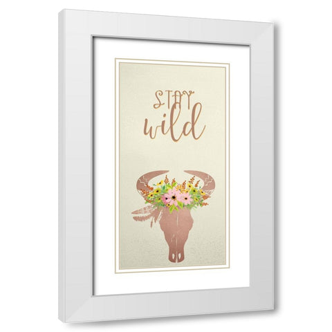 Create Wild 1 White Modern Wood Framed Art Print with Double Matting by Kimberly, Allen