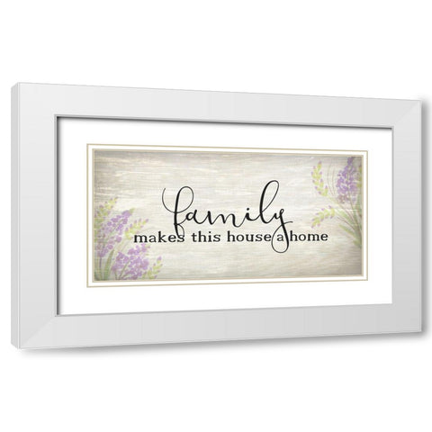 Family Makes White Modern Wood Framed Art Print with Double Matting by Kimberly, Allen