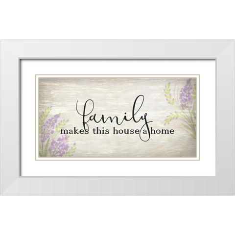 Family Makes White Modern Wood Framed Art Print with Double Matting by Kimberly, Allen