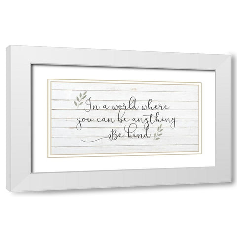 In A World White Modern Wood Framed Art Print with Double Matting by Kimberly, Allen