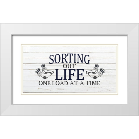 Sorting Life White Modern Wood Framed Art Print with Double Matting by Kimberly, Allen