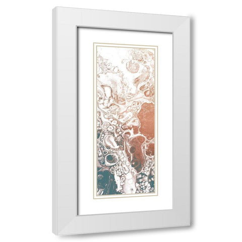 Bubble 1 White Modern Wood Framed Art Print with Double Matting by Kimberly, Allen