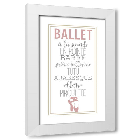 Ballet Subway White Modern Wood Framed Art Print with Double Matting by Kimberly, Allen