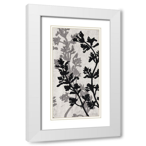Branches 4 V2 White Modern Wood Framed Art Print with Double Matting by Allen, Kimberly