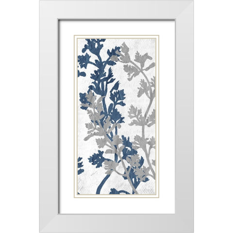 Branches 4 White Modern Wood Framed Art Print with Double Matting by Kimberly, Allen