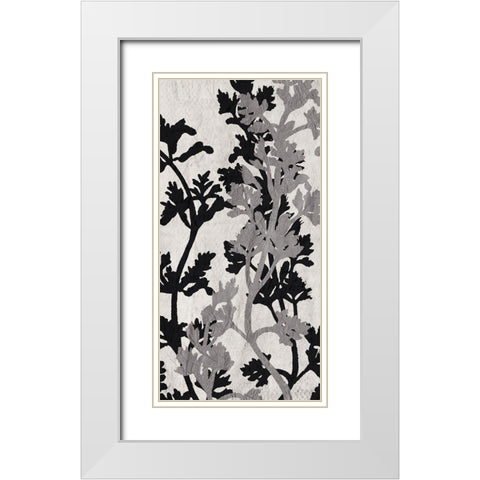 Branches 5 V2 White Modern Wood Framed Art Print with Double Matting by Allen, Kimberly