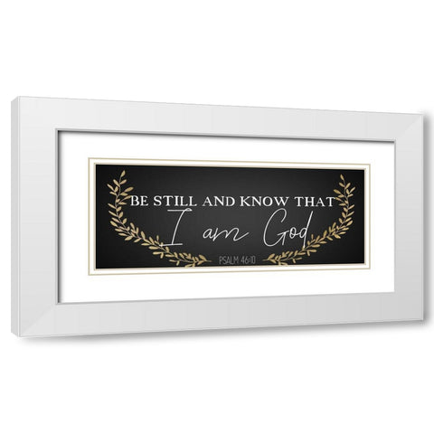 I Am God White Modern Wood Framed Art Print with Double Matting by Kimberly, Allen