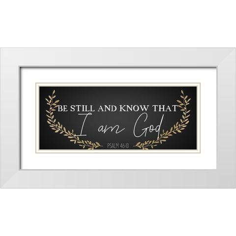 I Am God White Modern Wood Framed Art Print with Double Matting by Kimberly, Allen