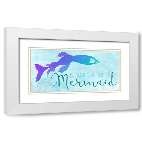 Mermaids 1 White Modern Wood Framed Art Print with Double Matting by Kimberly, Allen