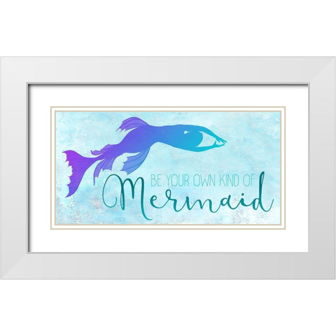 Mermaids 1 White Modern Wood Framed Art Print with Double Matting by Kimberly, Allen