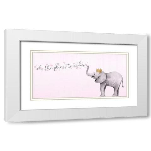 The Sky 6 White Modern Wood Framed Art Print with Double Matting by Kimberly, Allen