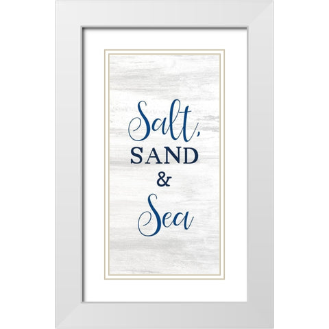 Salt and Sea 6 White Modern Wood Framed Art Print with Double Matting by Kimberly, Allen