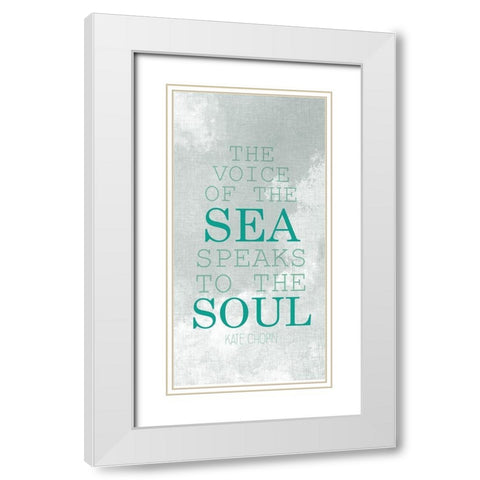The Voice of the Sea 3 White Modern Wood Framed Art Print with Double Matting by Kimberly, Allen