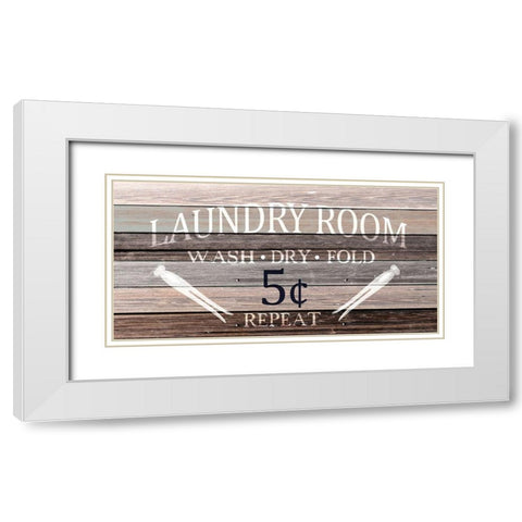 Wash Dry Fold White Modern Wood Framed Art Print with Double Matting by Kimberly, Allen