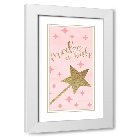 Make a Wish White Modern Wood Framed Art Print with Double Matting by Kimberly, Allen