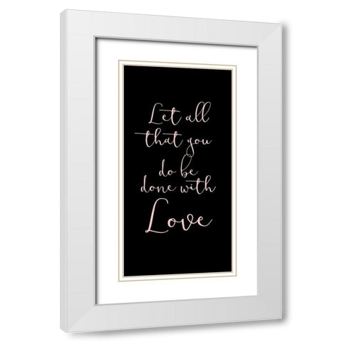 Be Still 1 v2 White Modern Wood Framed Art Print with Double Matting by Kimberly, Allen