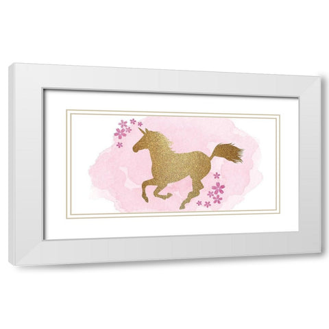 Be a Unicorn C White Modern Wood Framed Art Print with Double Matting by Kimberly, Allen