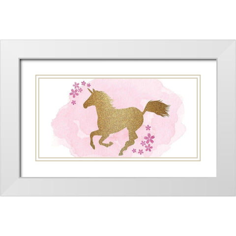 Be a Unicorn C White Modern Wood Framed Art Print with Double Matting by Kimberly, Allen