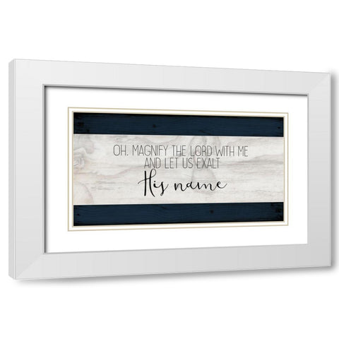 Oh Magnify White Modern Wood Framed Art Print with Double Matting by Kimberly, Allen