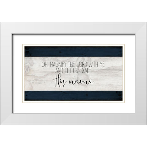 Oh Magnify White Modern Wood Framed Art Print with Double Matting by Kimberly, Allen