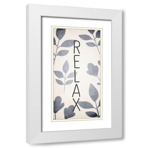 Relax Wash 1 White Modern Wood Framed Art Print with Double Matting by Kimberly, Allen