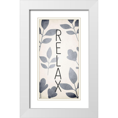 Relax Wash 1 White Modern Wood Framed Art Print with Double Matting by Kimberly, Allen