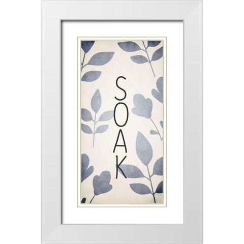 Relax Wash 3 White Modern Wood Framed Art Print with Double Matting by Kimberly, Allen