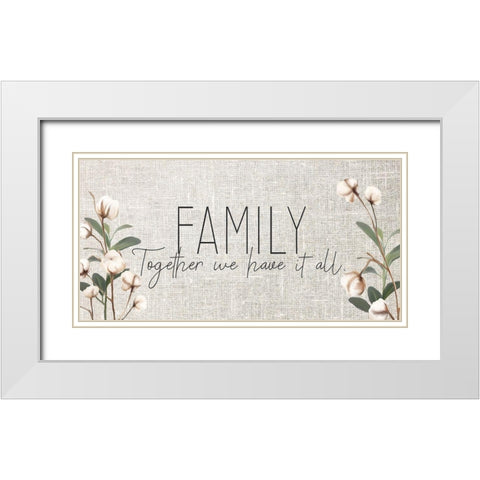 Family Together White Modern Wood Framed Art Print with Double Matting by Kimberly, Allen