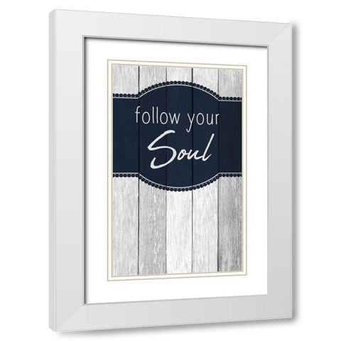 Your Soul 1 White Modern Wood Framed Art Print with Double Matting by Kimberly, Allen