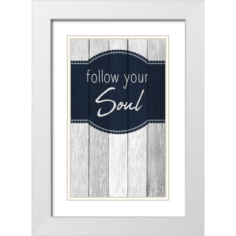 Your Soul 1 White Modern Wood Framed Art Print with Double Matting by Kimberly, Allen