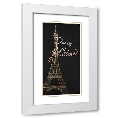 Glamour Time 1 White Modern Wood Framed Art Print with Double Matting by Kimberly, Allen