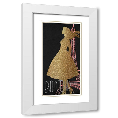 Glamour Time 6 White Modern Wood Framed Art Print with Double Matting by Kimberly, Allen