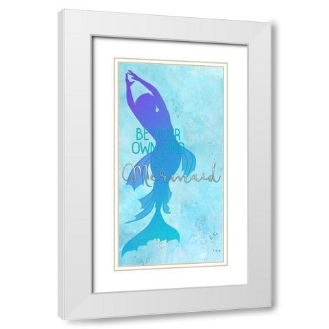 Mermaids 1 White Modern Wood Framed Art Print with Double Matting by Allen, Kimberly