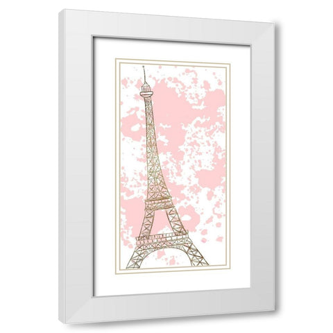 Mon Amour 1 White Modern Wood Framed Art Print with Double Matting by Allen, Kimberly