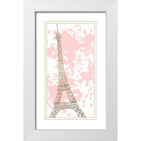 Mon Amour 1 White Modern Wood Framed Art Print with Double Matting by Allen, Kimberly