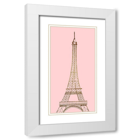 Mon Amour 1 V2 White Modern Wood Framed Art Print with Double Matting by Allen, Kimberly