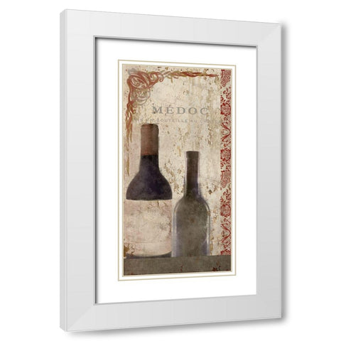 Vintage Wine White Modern Wood Framed Art Print with Double Matting by Allen, Kimberly