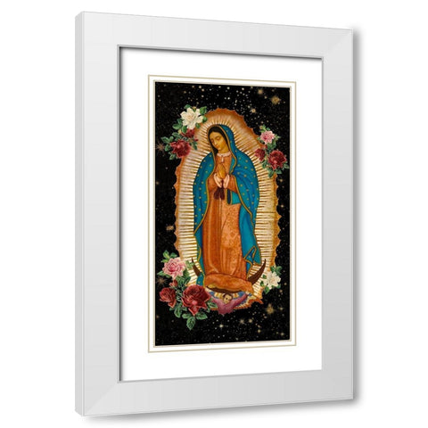 Saint 1 White Modern Wood Framed Art Print with Double Matting by Allen, Kimberly