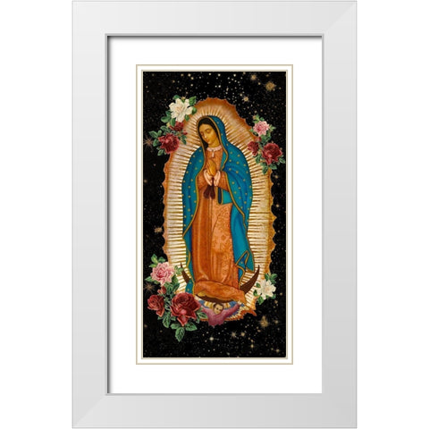 Saint 1 White Modern Wood Framed Art Print with Double Matting by Allen, Kimberly