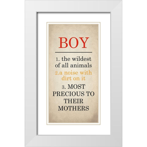 Little Boys 6 White Modern Wood Framed Art Print with Double Matting by Allen, Kimberly
