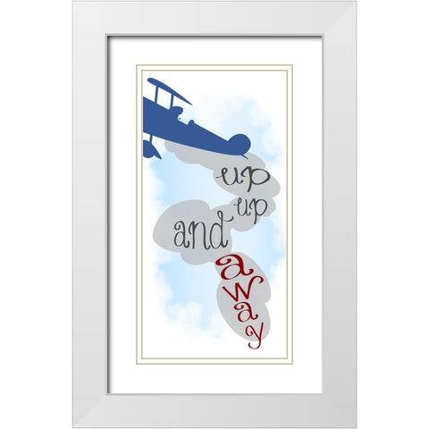 Up Up 1 White Modern Wood Framed Art Print with Double Matting by Allen, Kimberly