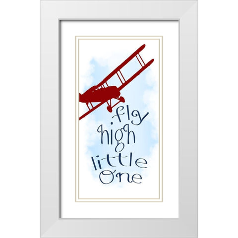 Up Up 6 White Modern Wood Framed Art Print with Double Matting by Allen, Kimberly