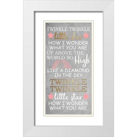 Twinkle 1 Grey White Modern Wood Framed Art Print with Double Matting by Allen, Kimberly