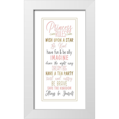 A True Princess 5 White Modern Wood Framed Art Print with Double Matting by Allen, Kimberly
