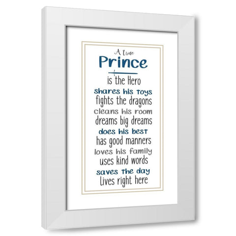 Boy Hero White Modern Wood Framed Art Print with Double Matting by Allen, Kimberly