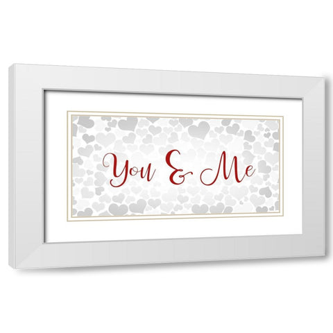 You and Me White Modern Wood Framed Art Print with Double Matting by Allen, Kimberly