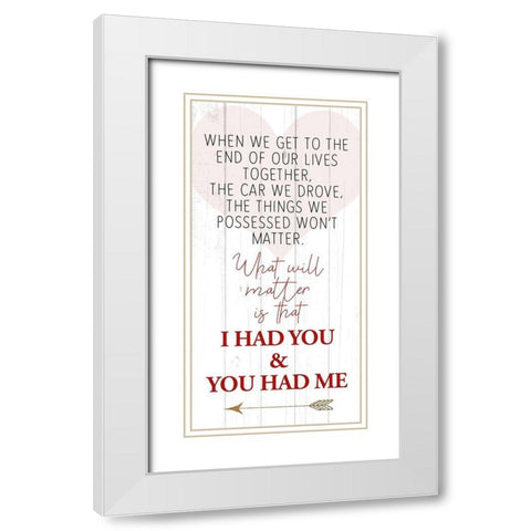 When We White Modern Wood Framed Art Print with Double Matting by Allen, Kimberly