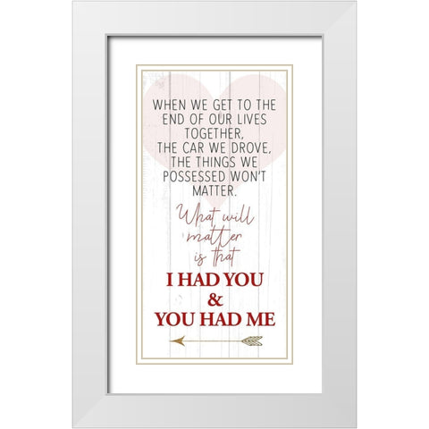 When We White Modern Wood Framed Art Print with Double Matting by Allen, Kimberly