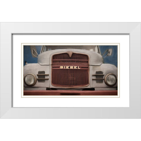 Diesel White Modern Wood Framed Art Print with Double Matting by Allen, Kimberly