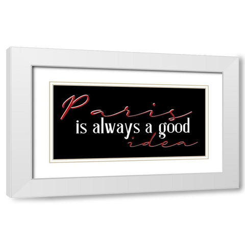 Paris Idea 2 White Modern Wood Framed Art Print with Double Matting by Allen, Kimberly
